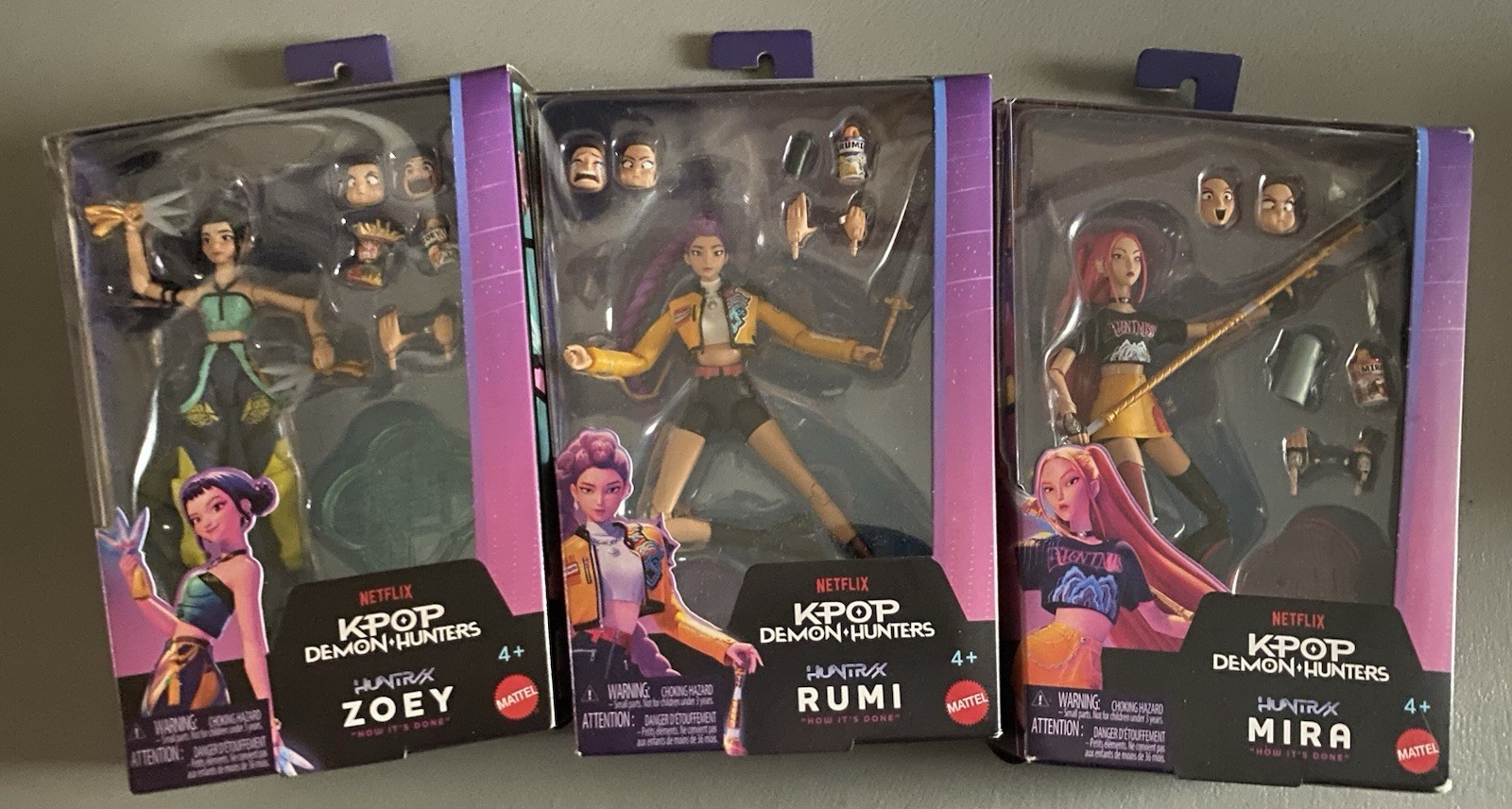 SET NEW ZOEY RUMI MIRA KPop Demon Hunters 6″ Action Figures HUNTR/X HUNTRIX