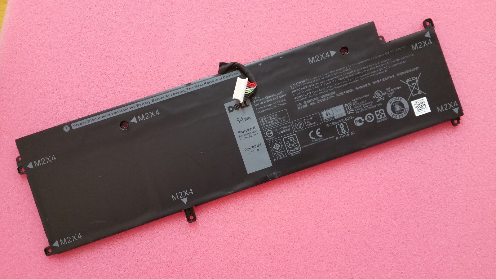 ORIGINAL Dell Latitude 13 7370 34Wh 7.6V Ultrabook Battery WY7CG Type XCNR3 ORIGINAL Dell Latitude 13 7370 34Wh 7.6V Ultrabook Battery WY7CG Type XCNR3