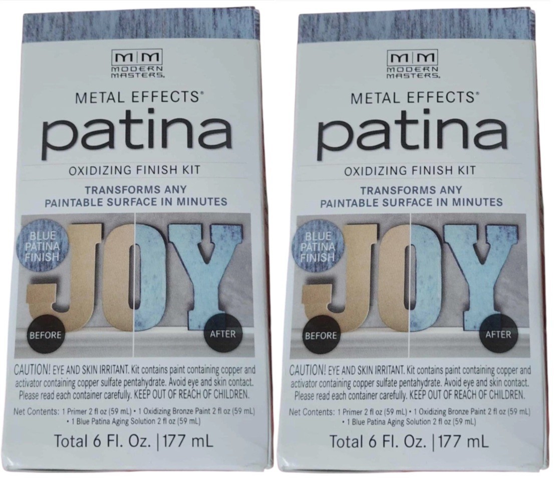 2 Modern Masters Metal Effects Patina Kit Blue New 306291 For Crafts Painting 2 Modern Masters Metal Effects Patina Kit Blue New 306291 For Crafts Painting