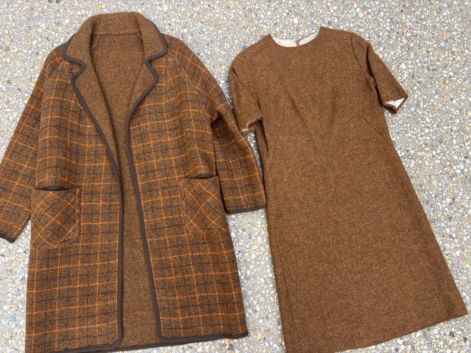 Vintage 1960’s Handmade Homemade Coat And Dress Suit Set Vintage 1960’s Handmade Homemade Coat And Dress Suit Set