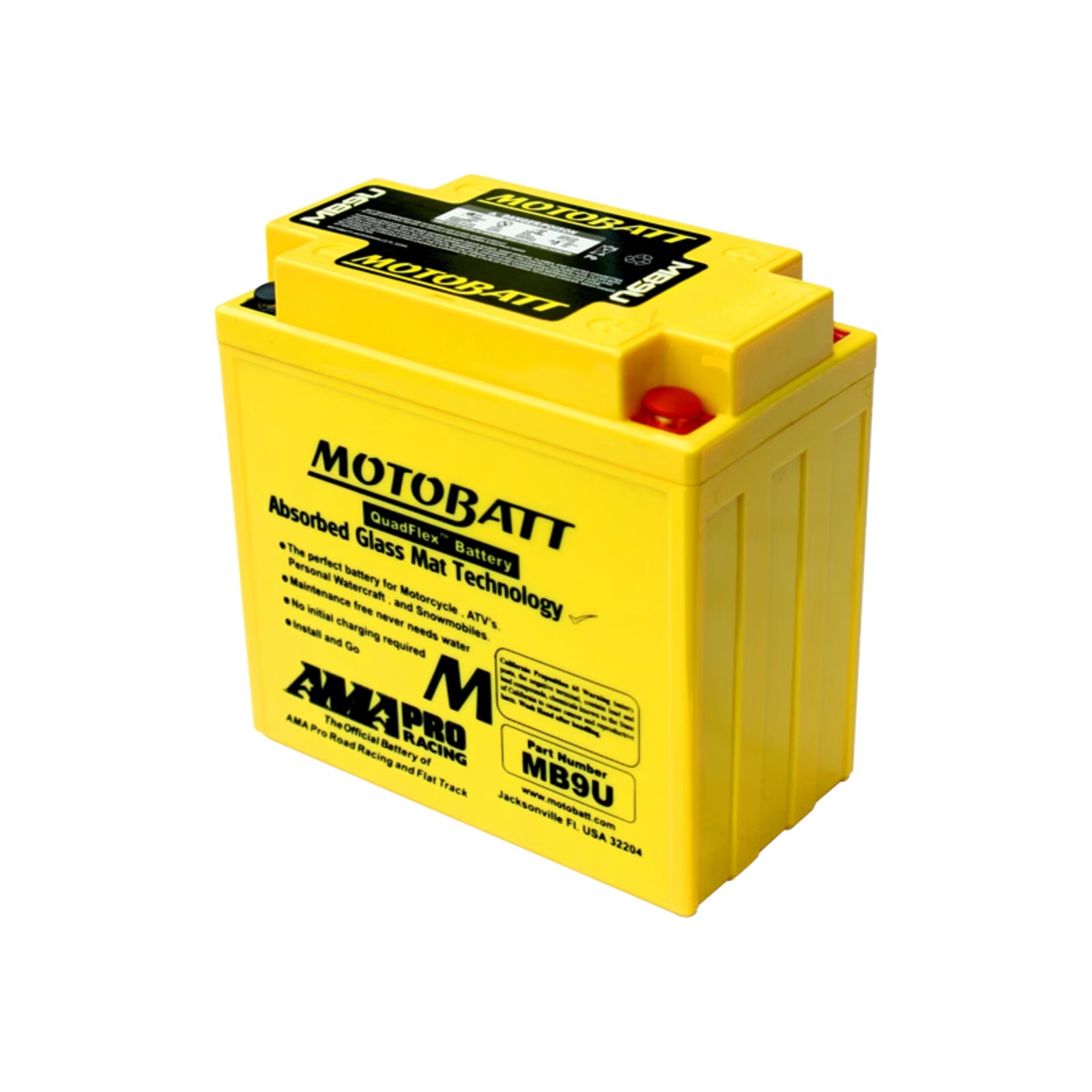 Motobatt MB9U QuadFlex 12V AGM Battery - 140CCA, 11Ah