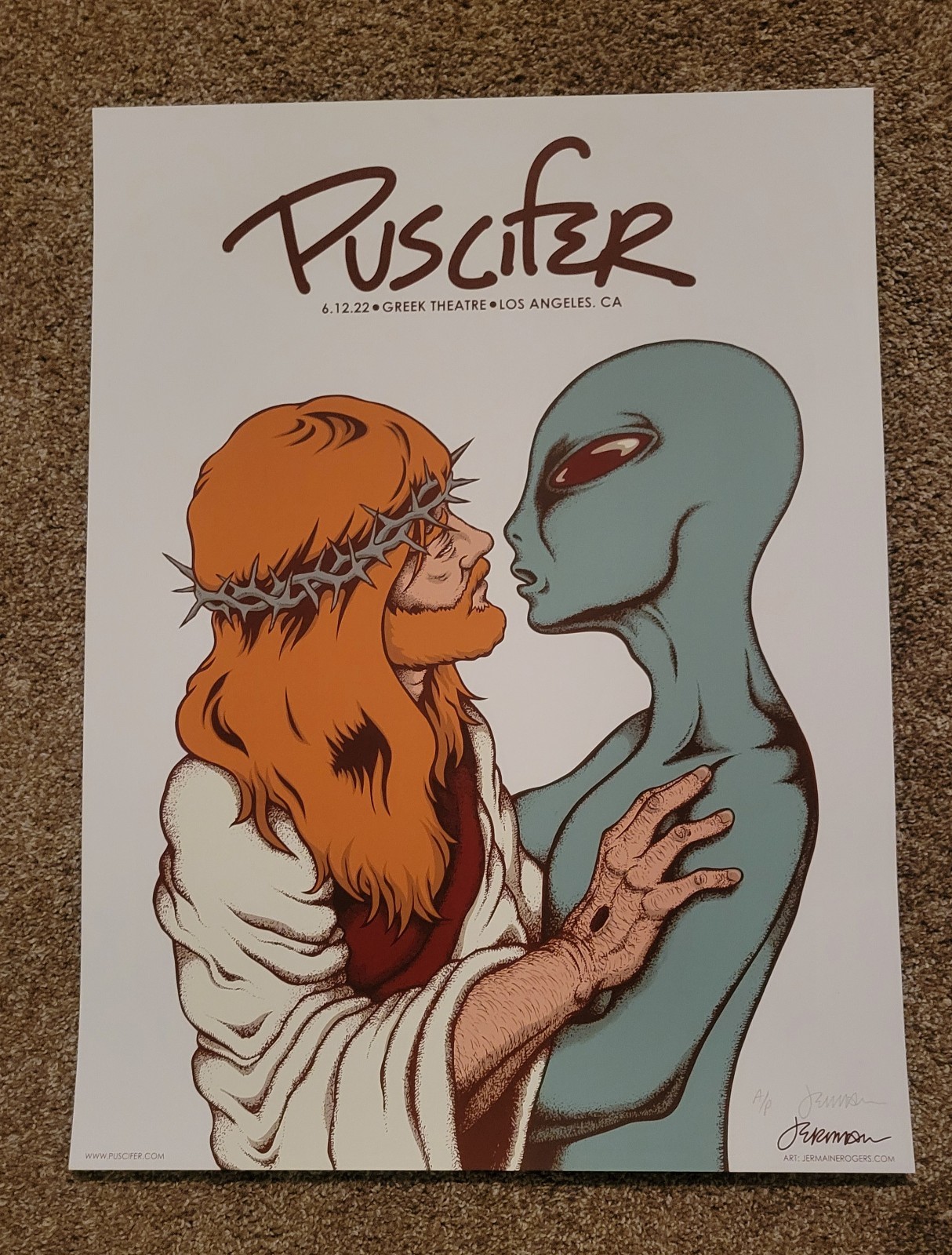 Puscifer Concert Poster 6/12/2022 Los Angeles, CA. Art by Jermaine Rogers Puscifer Concert Poster 6/12/2022 Los Angeles, CA. Art by Jermaine Rogers