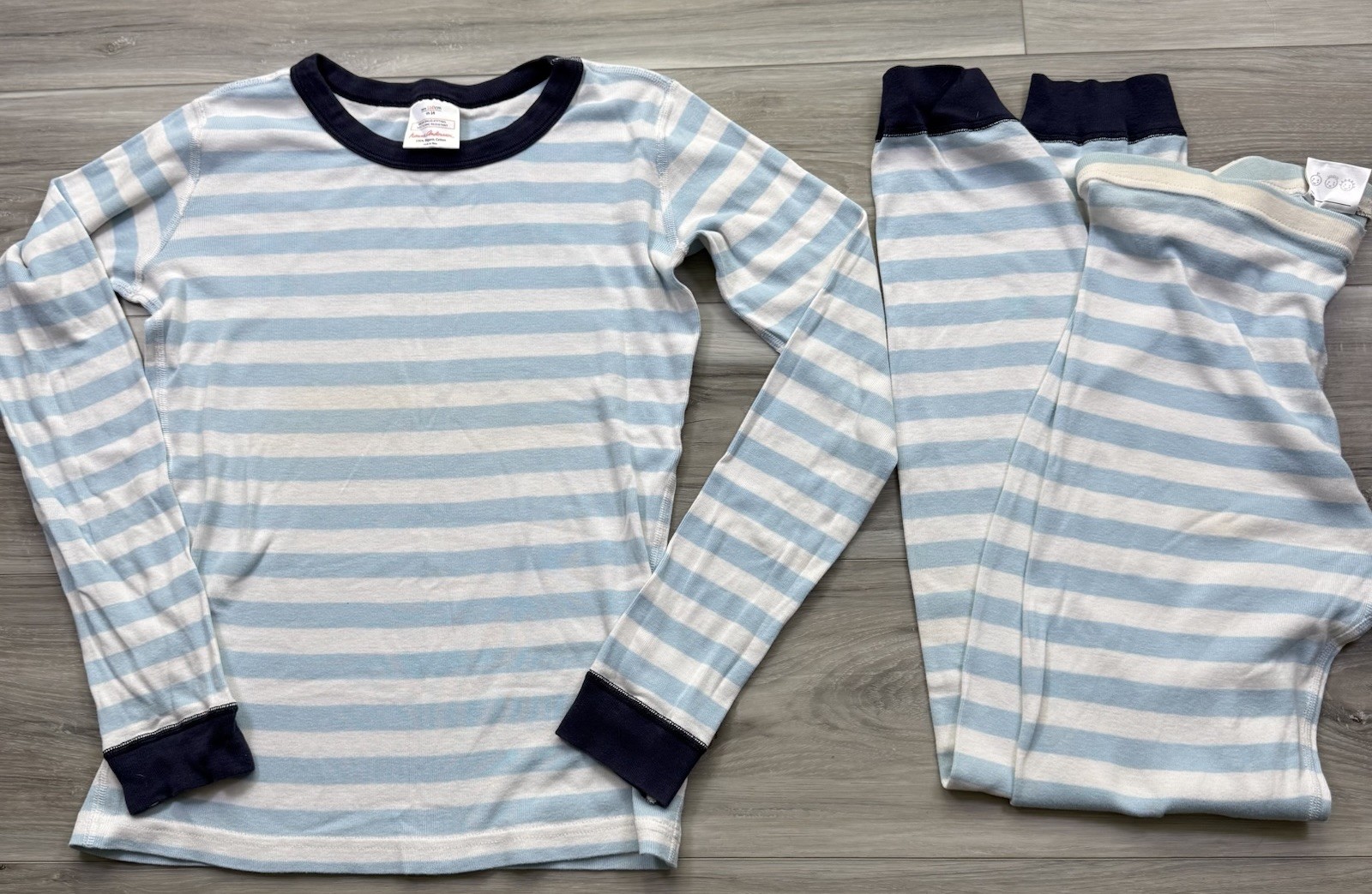 Hanna Andersson Size 14 (160) 2-Piece Long Sleeve Striped Pajamas Organic Hanna Andersson Size 14 (160) 2-Piece Long Sleeve Striped Pajamas Organic