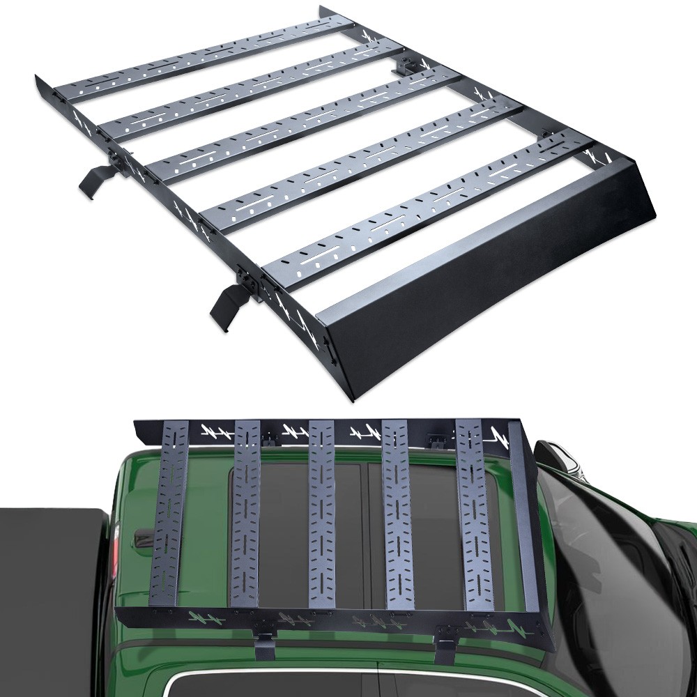 TLAPS For 2019-2026 Dodge Ram 1500 Crew Cab Window Frame Roof Rack Basket Black