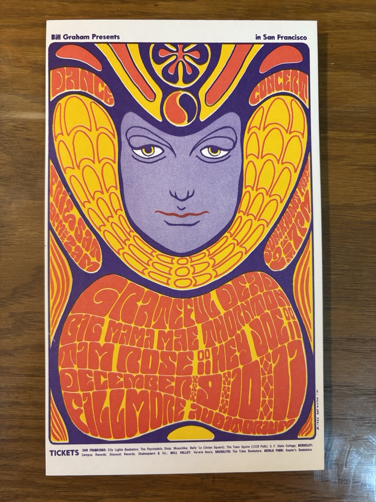 Bill Graham Presents James Gang Concert Original Type A handbill SF West Coast Bill Graham Presents James Gang Concert Original Type A handbill SF West Coast