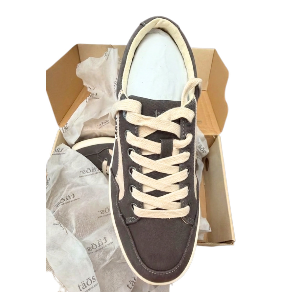 Taos Footwear Women’s Shooting Star Sneakers Graphite/Beige Distressed, 7.5, NEW Taos Footwear Women’s Shooting Star Sneakers Graphite/Beige Distressed, 7.5, NEW