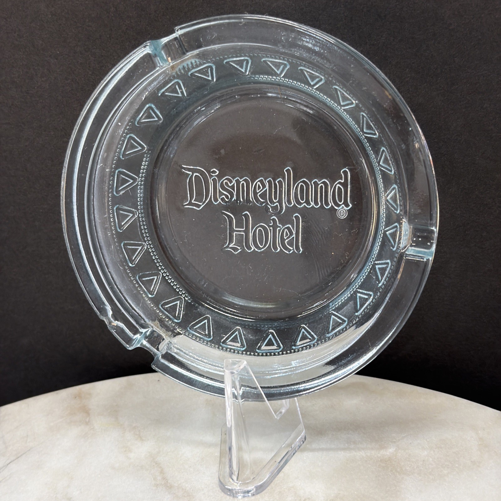 Vintage Disneyland 1970’s Hotel Clear Glass Ashtray 4 Vintage Disneyland 1970’s Hotel Clear Glass Ashtray 4