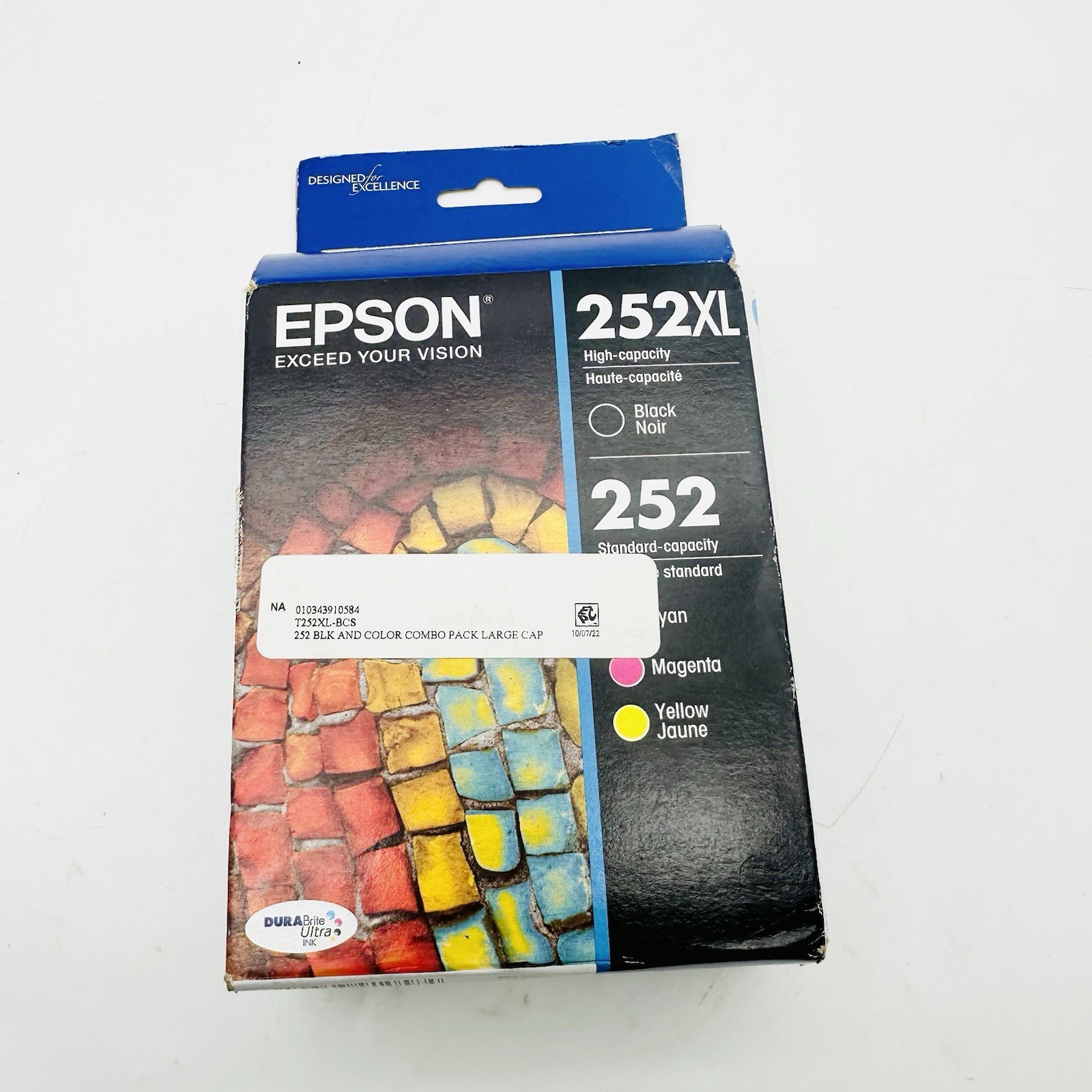 Epson 252XL Black/252 Cyan/Magenta/Yellow Ink Cartridge 4 Pack Exp 03/2025 Epson 252XL Black/252 Cyan/Magenta/Yellow Ink Cartridge 4 Pack Exp 03/2025