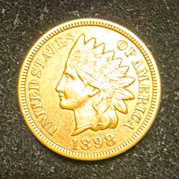 AU ++ 1898 Indian Head Small Cent Penny beautiful, great coin AU ++ 1898 Indian Head Small Cent Penny beautiful, great coin