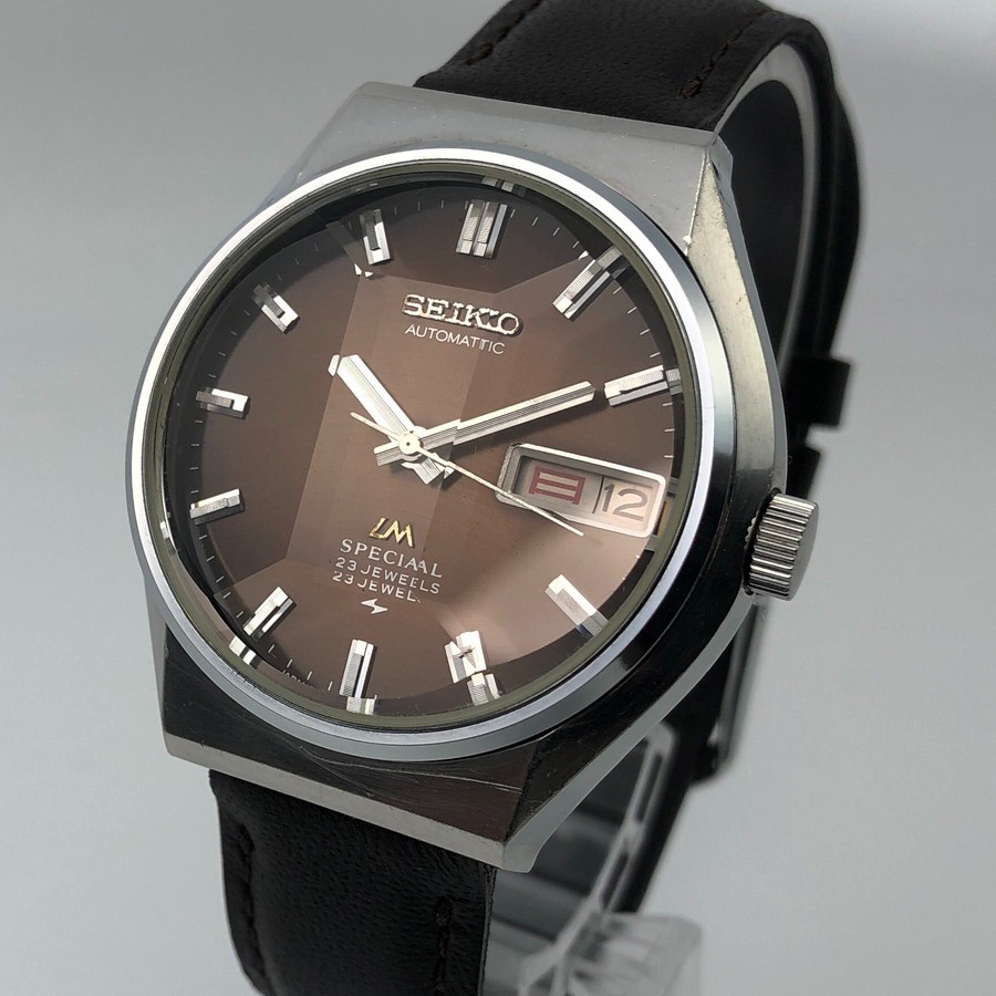 OH serviced, Vintage 1975 SEIKO LORD MATIC SPECIAL 5216-7070 Cut Glass #2711