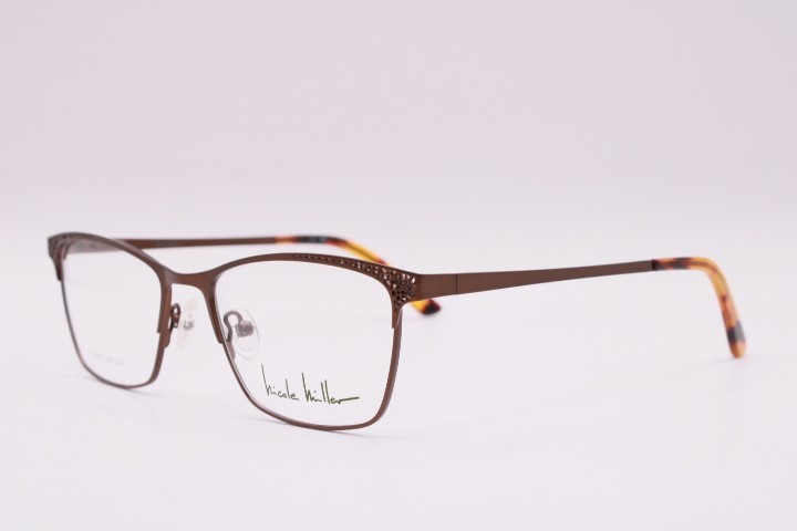 NEW NICOLE MILLER NMP709 C02 BROWN HAVANA AUTHENTIC EYEGLASSES 50-16