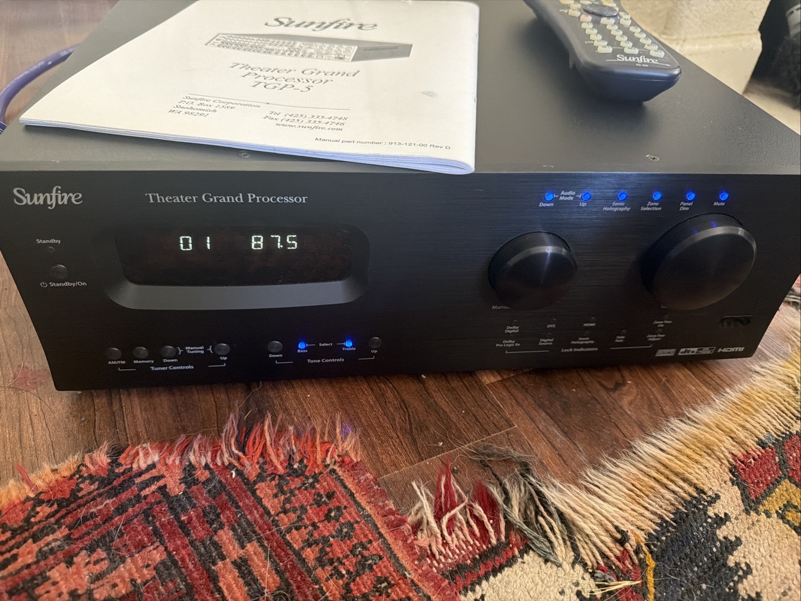 Sunfire Theater Grand V TGC-5 HDMI Cinema Theater Processor W/ Guide & Remote 👍