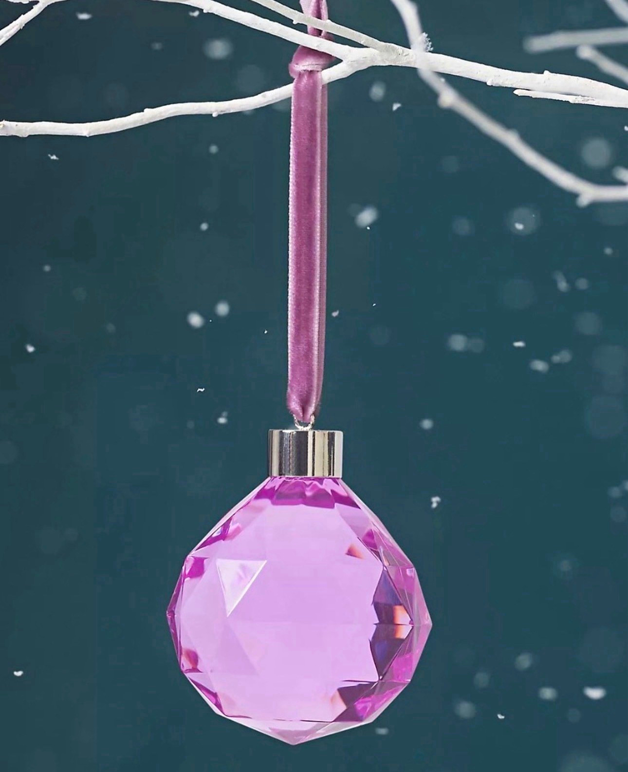 NEW Anthropologie Faceted Acrylic Ball Ornament, Purple NEW Anthropologie Faceted Acrylic Ball Ornament, Purple