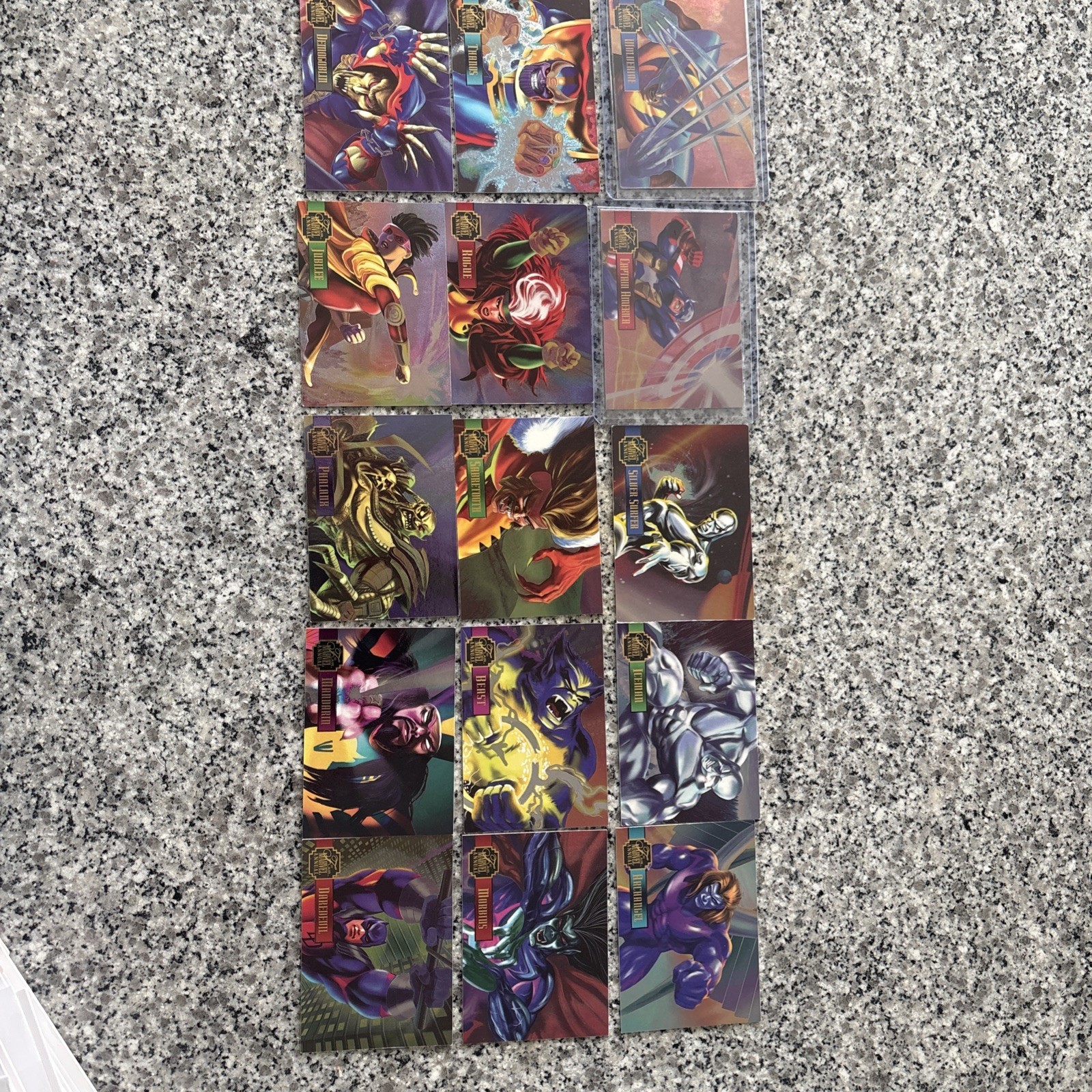 1995 Flair Marvel Annual - Power Blast - 15 cards of the 24 card set 1995 Flair Marvel Annual - Power Blast - 15 cards of the 24 card set