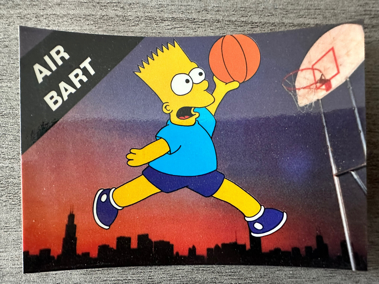 1990 Broder Bart Simpson Air Bart Michael Jordan Promo Card The Simpson 1990 Broder Bart Simpson Air Bart Michael Jordan Promo Card The Simpson