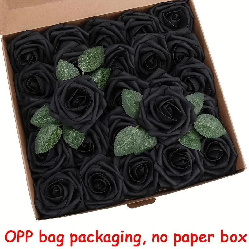 25pcs Artificial Flowers, Fake Flowers Roses W/stem For DIY Wedding Bouquets Cen 25pcs Artificial Flowers, Fake Flowers Roses W/stem For DIY Wedding Bouquets Cen