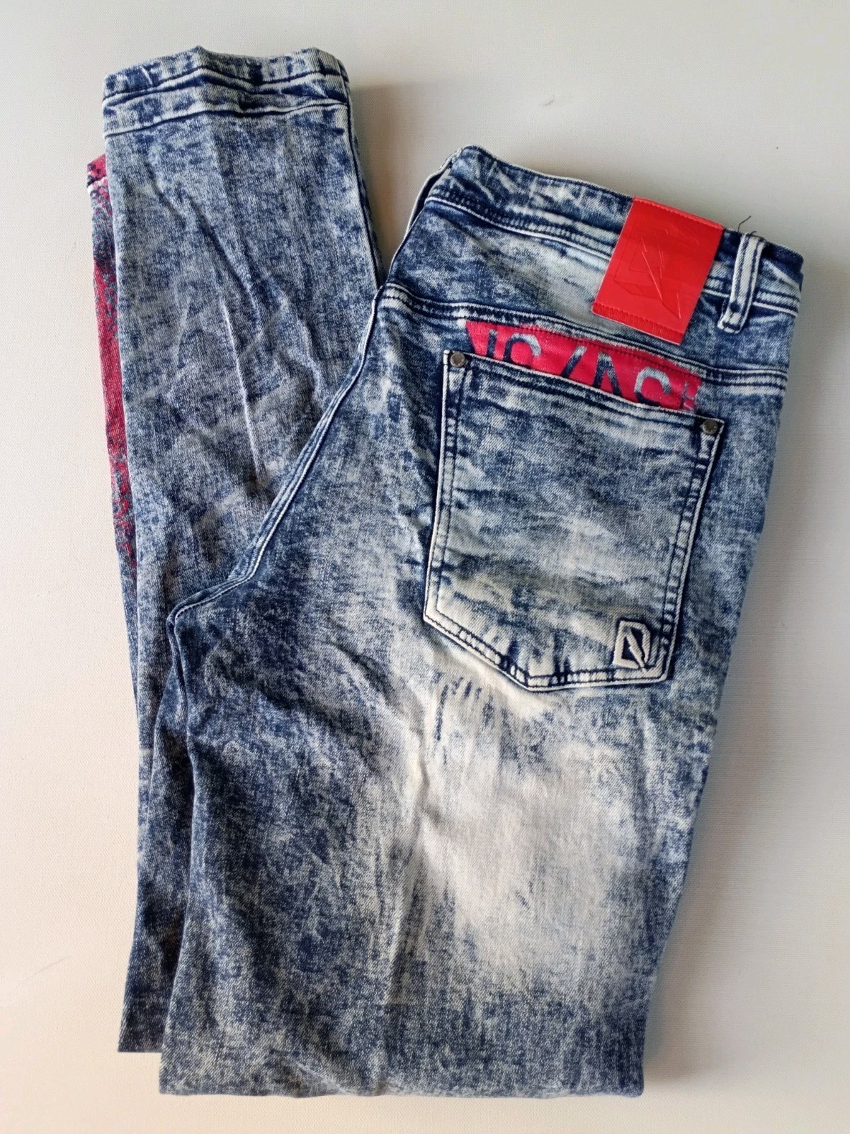 DREAMLAND MENS SLIM EMBROIDERED PAINTED STREETWEAR JEANS SIZE 34 DREAMLAND MENS SLIM EMBROIDERED PAINTED STREETWEAR JEANS SIZE 34