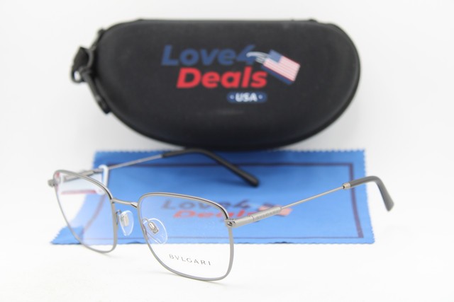 NEW BVLGARI BV 1105 195 GUNMETAL BLACK AUTHENTIC EYEGLASSES 55-20