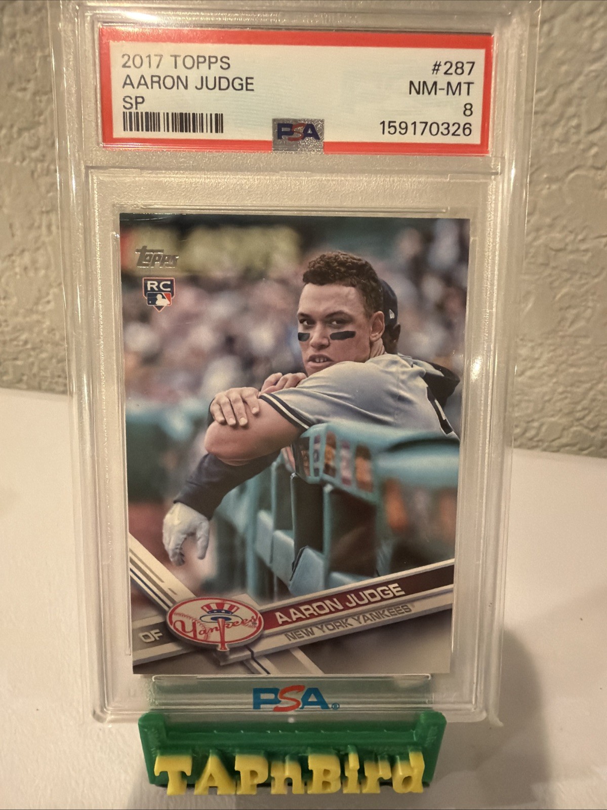 2017 Topps - Update Variation Aaron Judge #287 Dugout Lean SP PSA 8 2017 Topps - Update Variation Aaron Judge #287 Dugout Lean SP PSA 8