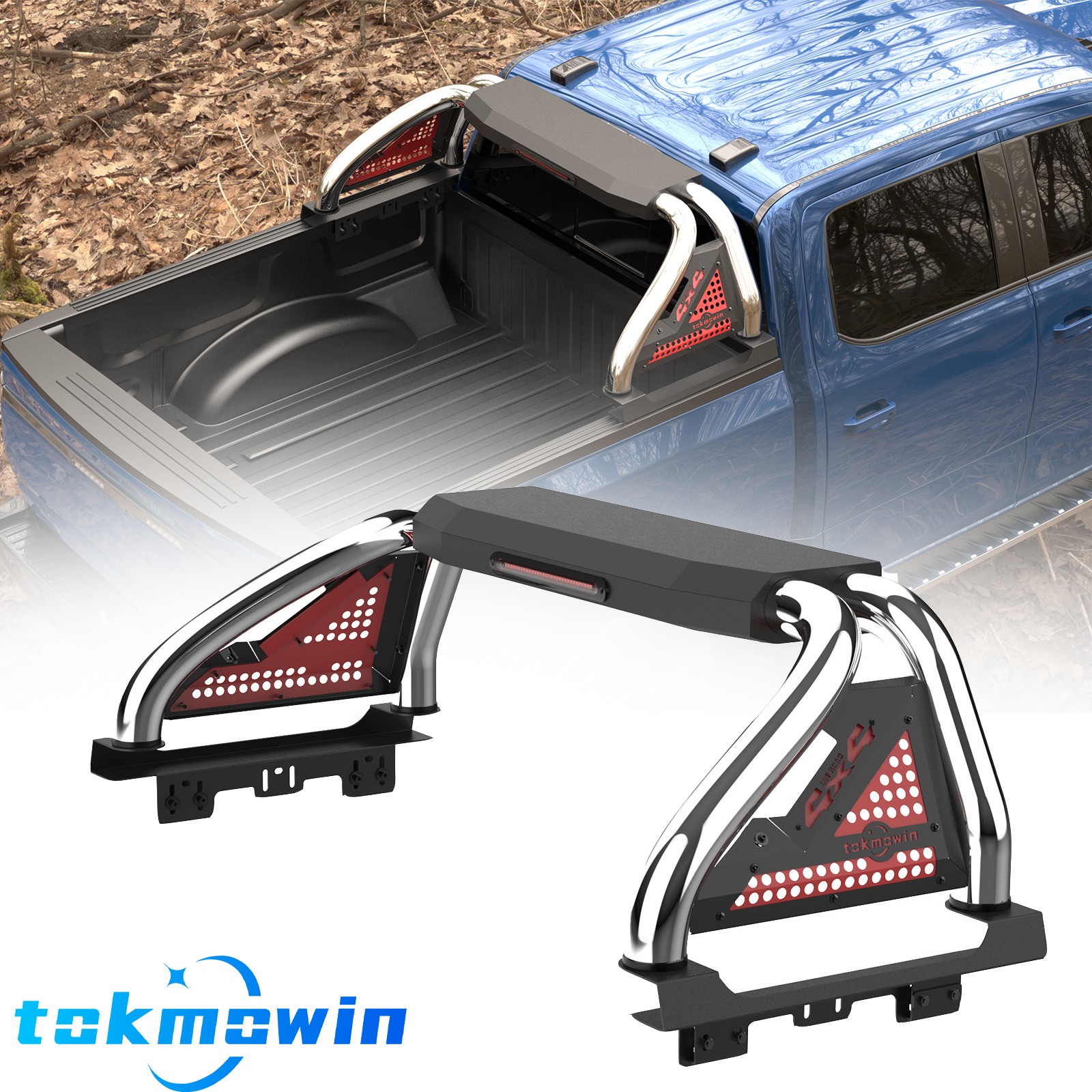 Chrome Sport Roll Bar Truck Bed For F-150 Silverado Sierra Ram 1500 Colorado