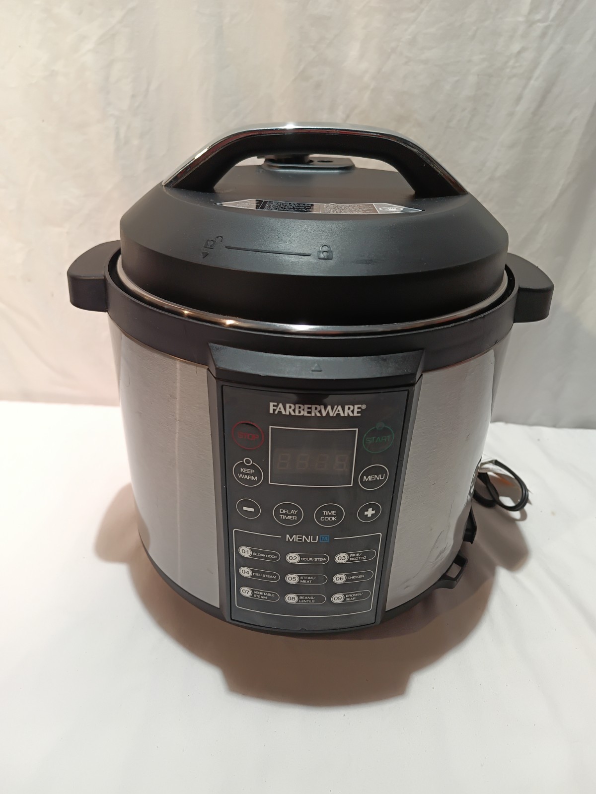 Pre Owned Farberware 7-in-1 6 Qt Electric Instant Pot Stainless Steel - Tested Pre Owned Farberware 7-in-1 6 Qt Electric Instant Pot Stainless Steel - Tested