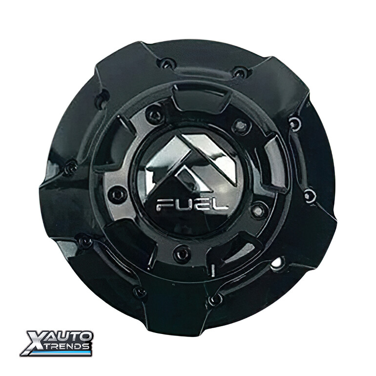 Fuel Off-Road Gloss Black Wheel Center Cap w/ Black Rivets 1003-81GBR