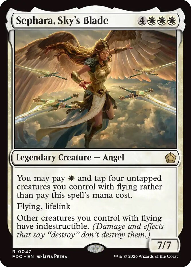 x1 Sephara, Sky\'s Blade R MTG Commander: Foundations M/NM, English