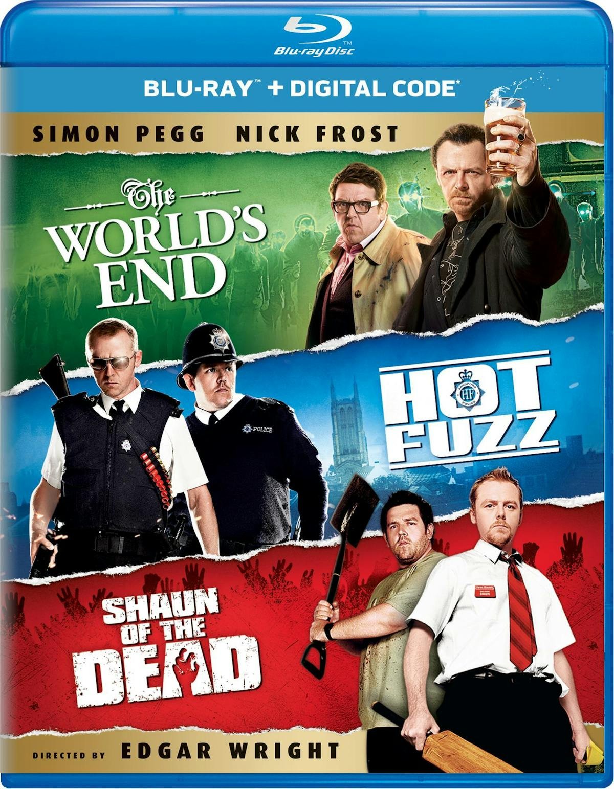 Shaun of the Dead / Hot Fuzz / The World\'s End Blu-ray Simon Pegg NEW