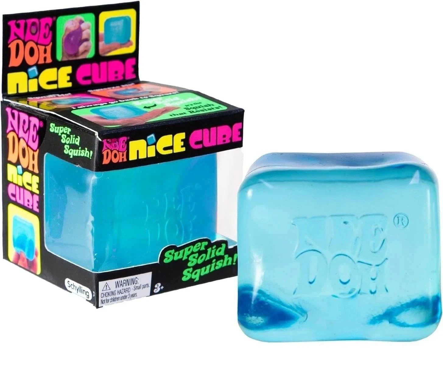 Nee Doh Nice Cube Super Solid Squish - Blue 1 pcs