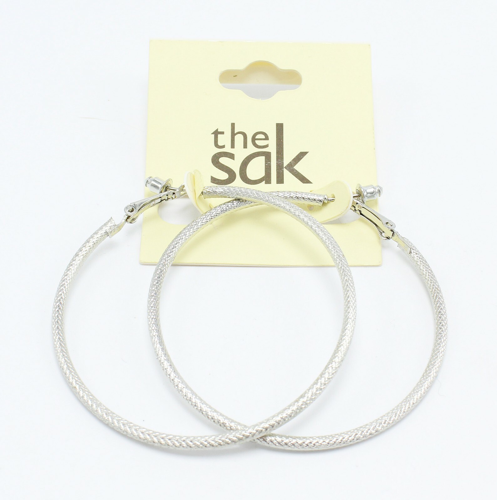 New Pair of High Quality Textured Gold & Silver Hoop Earrings by The Sak #E1331 New Pair of High Quality Textured Gold & Silver Hoop Earrings by The Sak #E1331