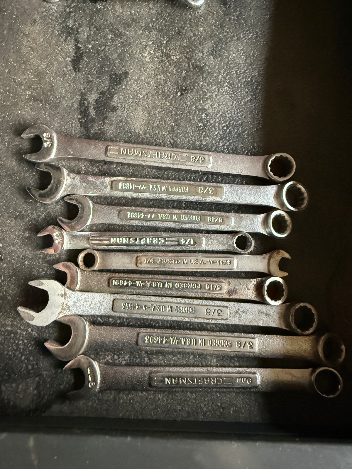 Lot Of (9) Standard & Metric Made In The USA Vintage Craftsman Wrenches Lot Of (9) Standard & Metric Made In The USA Vintage Craftsman Wrenches