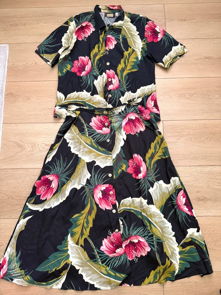 Vintage Carol Anderson Collection Tropical Floral Rayon Skirt Set 2 Piece L Vintage Carol Anderson Collection Tropical Floral Rayon Skirt Set 2 Piece L