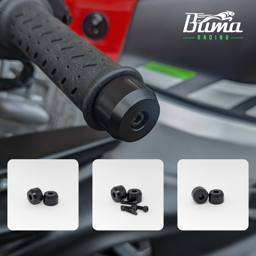 2x Universal Motorcycle Handlebar Ends Aluminium Black | Handlebar Weights M5&M6 | Set 2x Universal Motorcycle Handlebar Ends Aluminium Black | Handlebar Weights M5&M6 | Set