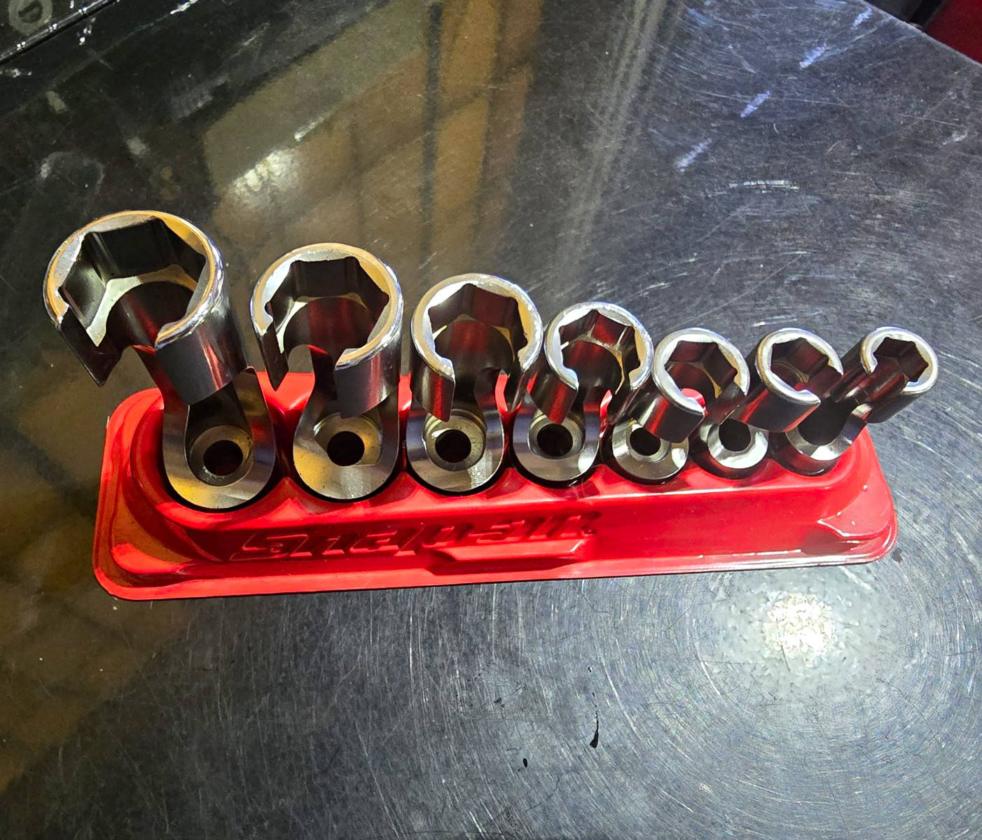 SNAP-ON 207FRX 7-PIECE FLANK DRIVE FLARE NUT SOCKET SET 3/8-3/4\