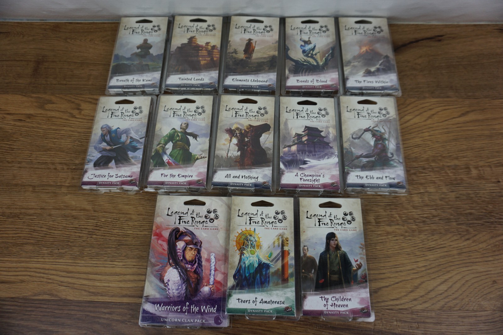 Large Bundle of 13 dynasty packs expansion Legend of the Five Rings (NEW SEALED)