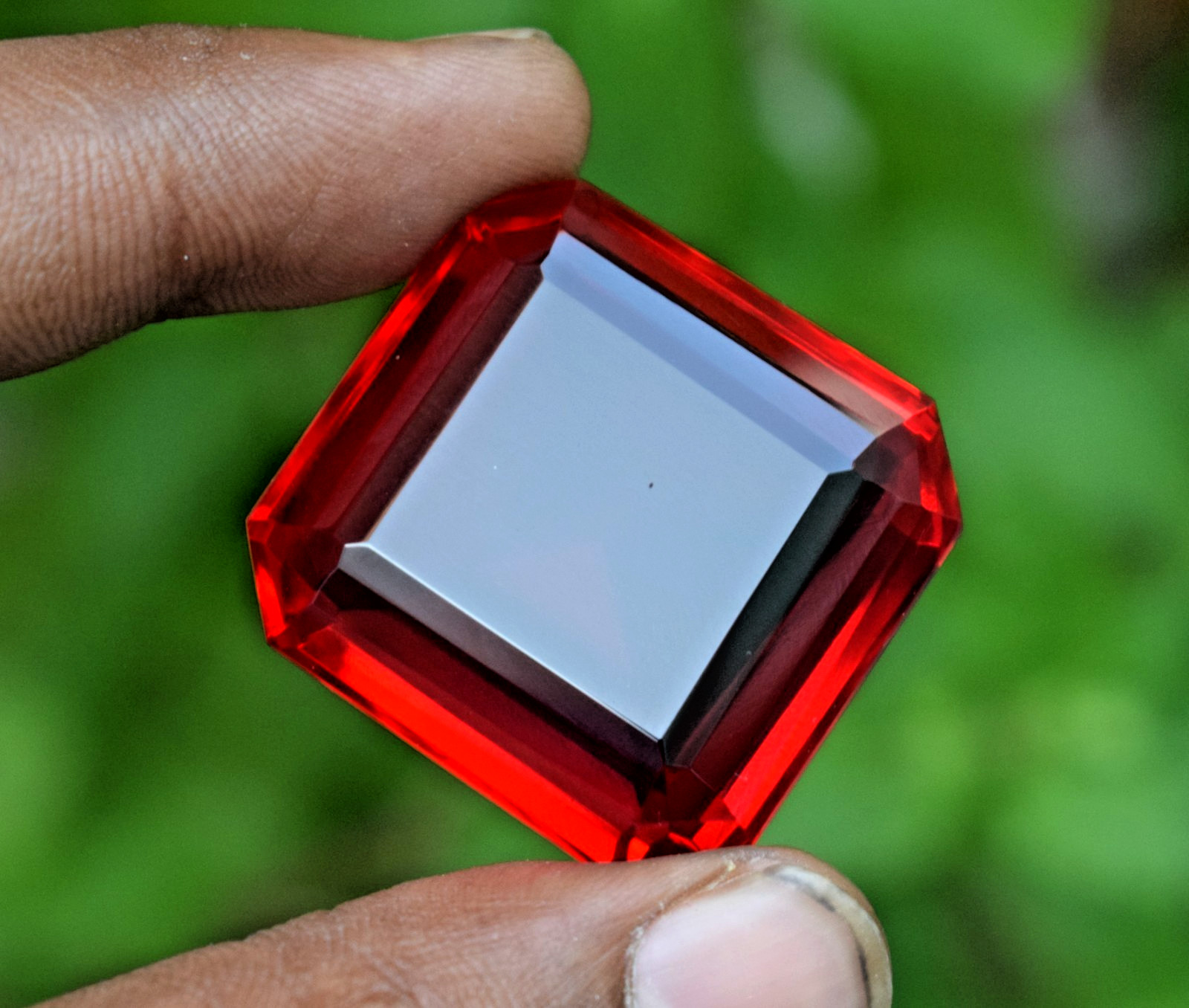 101 CT Huge Blood Red Spinel Octagon Cut Certified Gemstone Limited Time Deal
