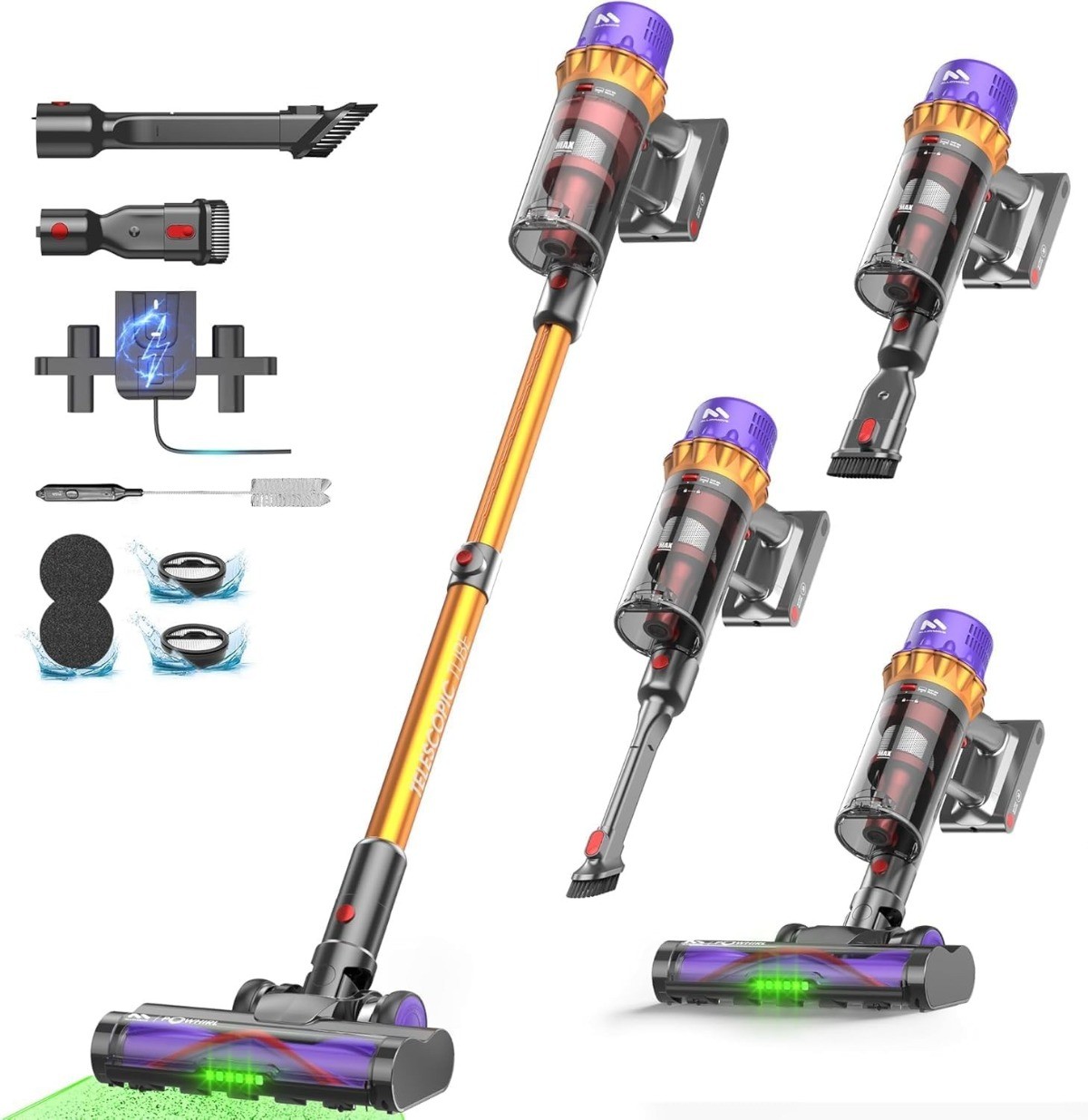 AlloyMove A05 Cordless Vacuum 550W 50kPa 80Min Self-Standing HEPA LED