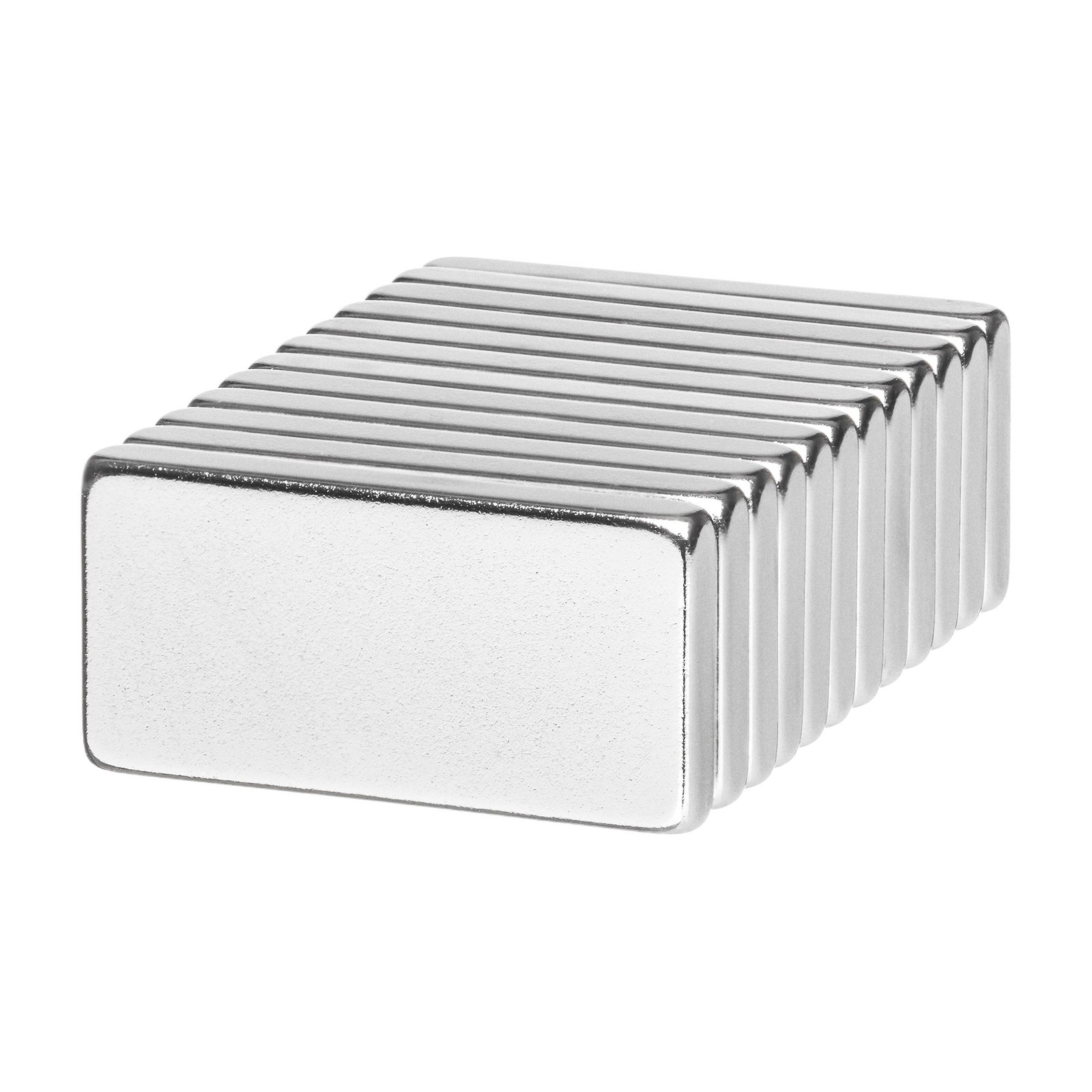 1 x 1/2 x 1/8 Inch Strong Neodymium Rare Earth Block Magnets N52 (12 Pack)