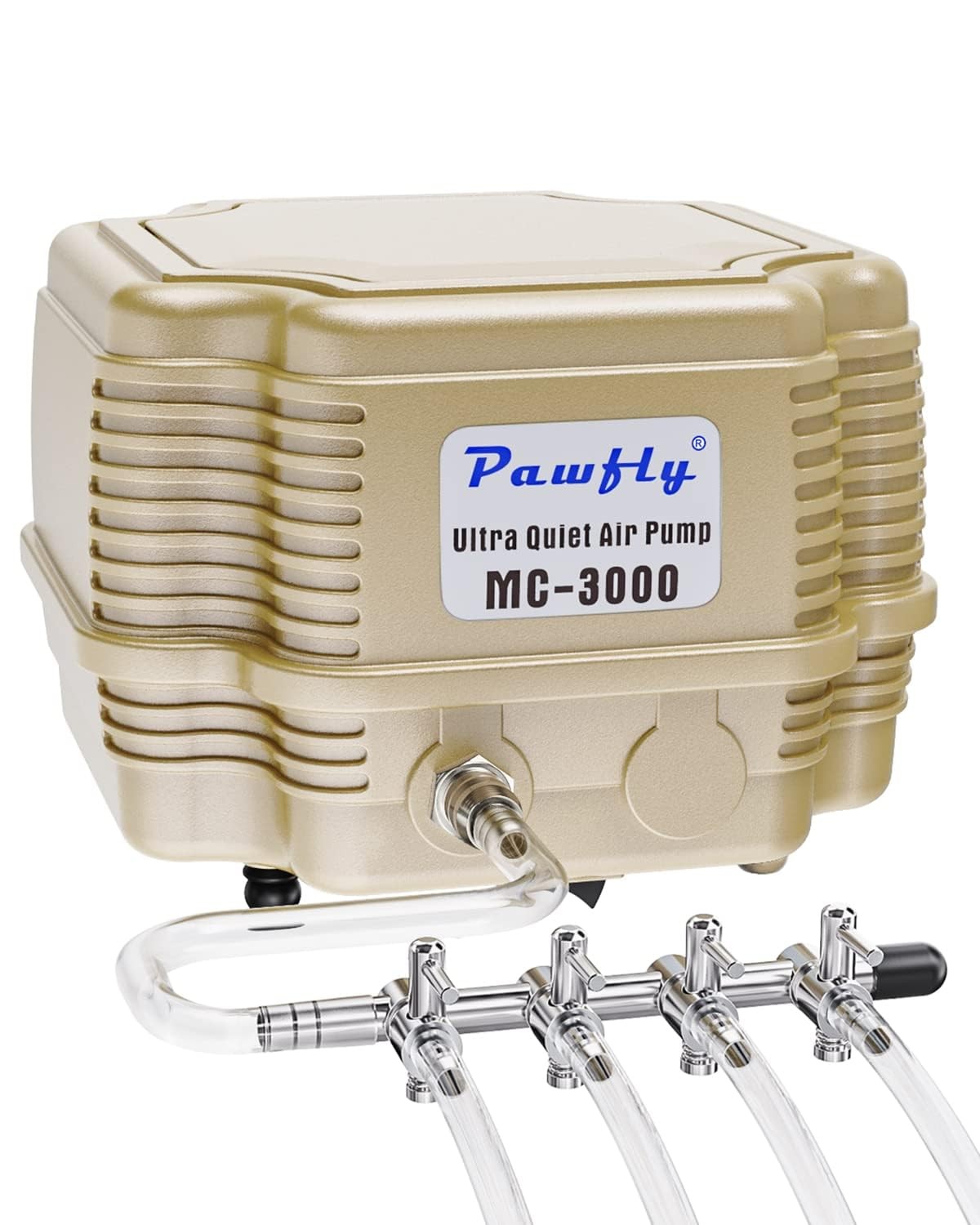 Pawfly 254 GPH Aquarium Air Pump Basic Standard (Up to 300 Gallon), Gold