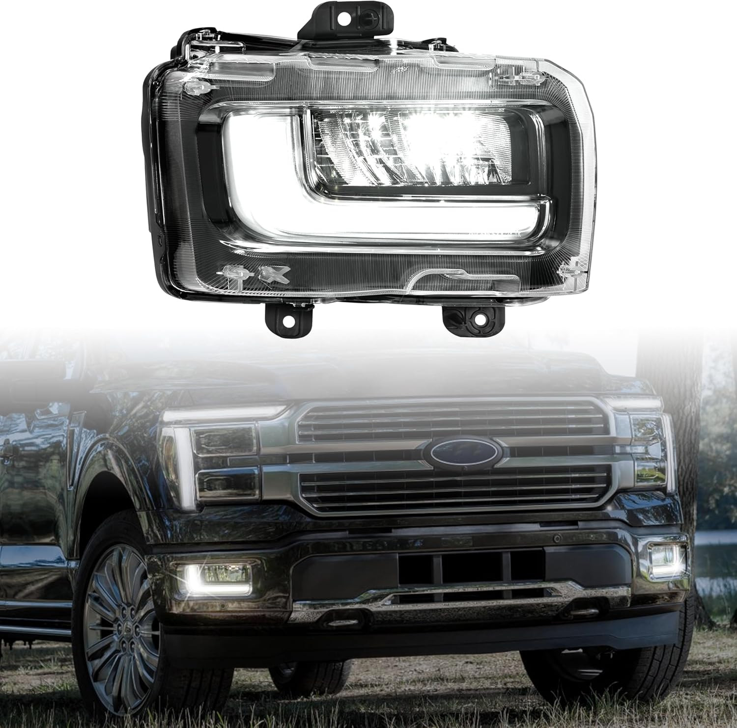 2024-25 F150 King Ranch/Platinum Right LED Fog Light–Compatible 2024-25 F150 King Ranch/Platinum Right LED Fog Light–Compatible