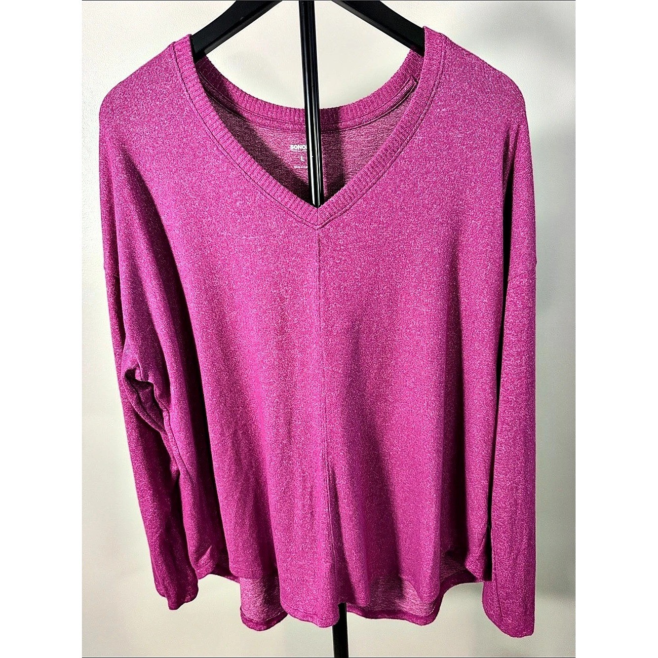 SONOMA Pink V-Neck Long Sleeve Tunic size L NWT SONOMA Pink V-Neck Long Sleeve Tunic size L NWT