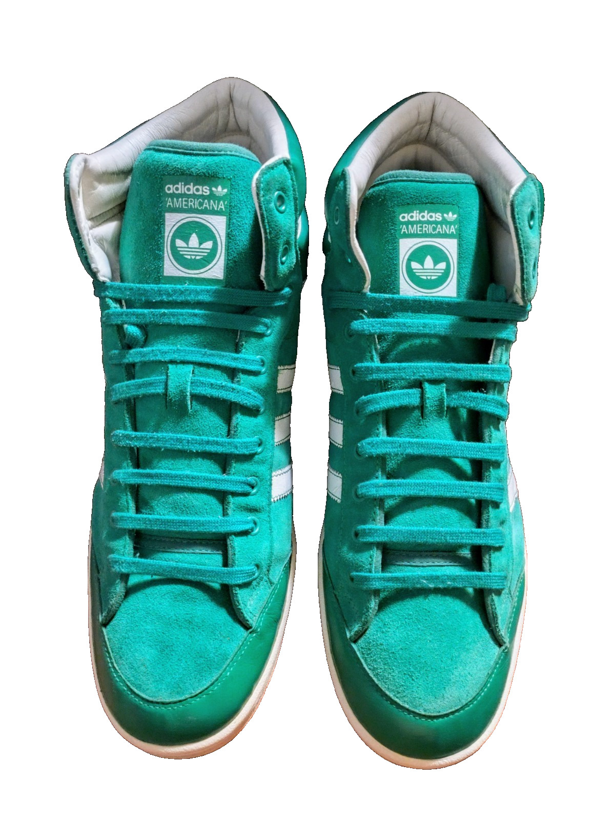 ADIDAS Men\'s Size 13 Vintage 08\' Americana Celtic Green Hi Top Sneakers Clean ADIDAS Men\'s Size 13 Vintage 08\' Americana Celtic Green Hi Top Sneakers Clean