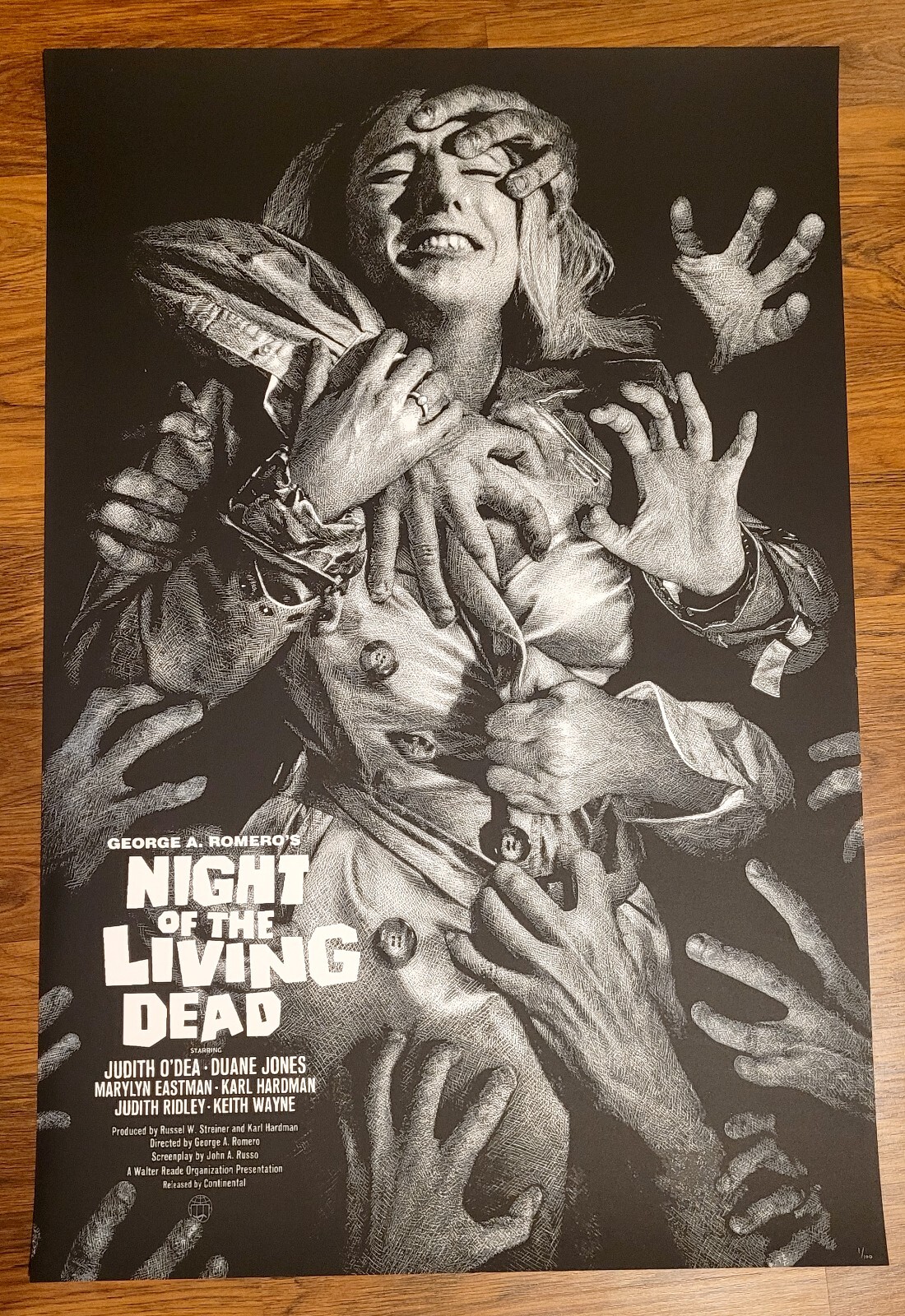 Night of the Living Dead By Elvisdead Poster 1ST Edition 01/100 NOT MONDO BNG