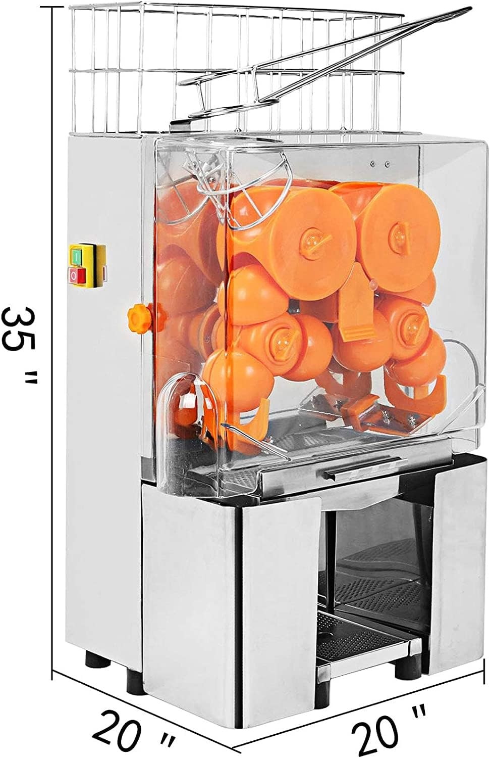 120W Commercial 304 Stainless Steel Orange Juicer Machine High-Speed Squeezer
