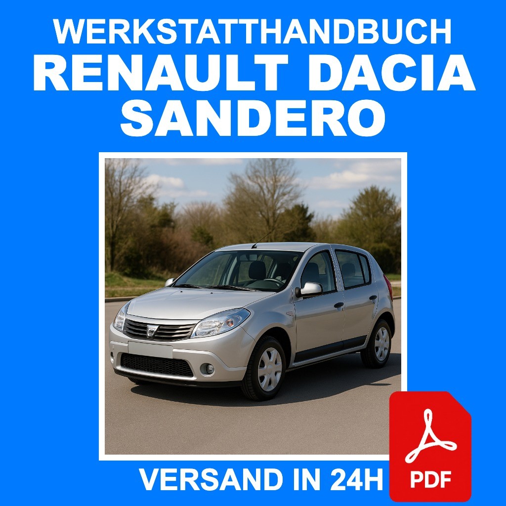 Workshop Manual Renault Dacia Sandero 2008-2023 Repair Manual CD PDF DE