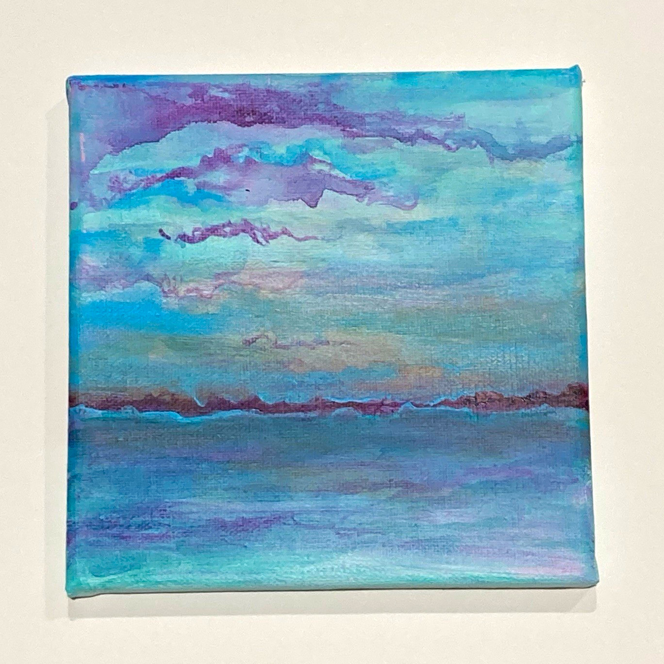 Abstract Landscape Seascape Painting on Canvas by Allison Krezinski