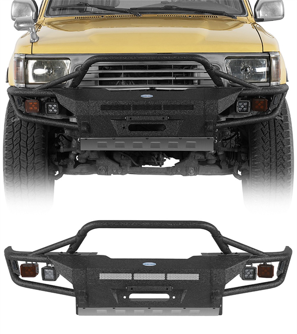 For 1990 1991 1992 1993 1994 1995 Toyota 4Runner Front Bumper w/Winch,Skid Plate
