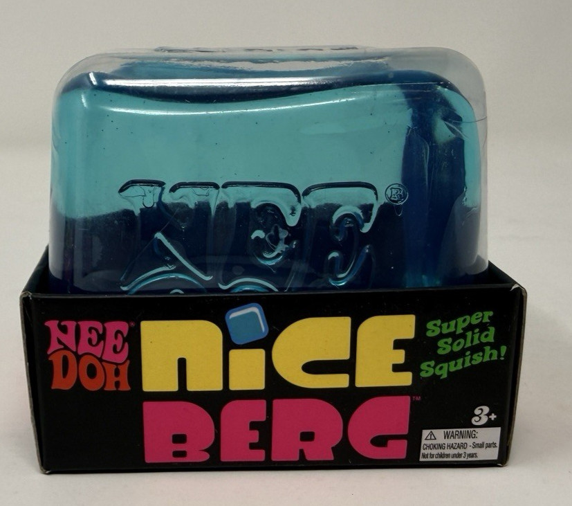 NeeDoh Nice Berg Blue XL Giant Nee Doh Niceberg Solid Squish Cube Block - NEW NeeDoh Nice Berg Blue XL Giant Nee Doh Niceberg Solid Squish Cube Block - NEW