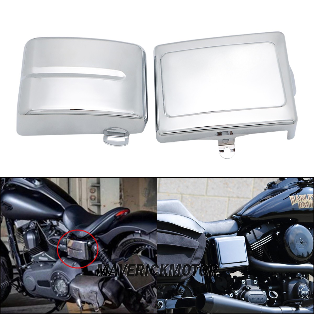 Battery Cover For Harley Dyna Super Wide Glide Street Fat Bob Switchback 2006-17