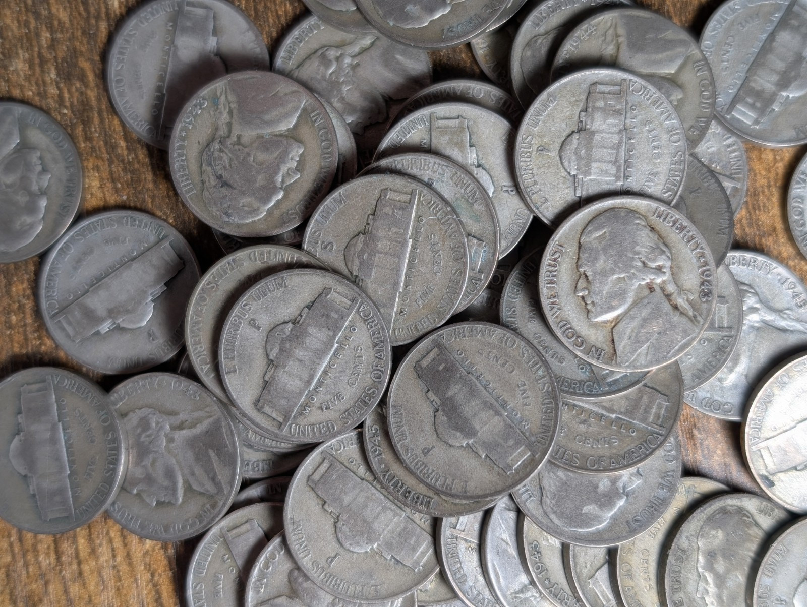 (Lot of 3) 1942-1945 Wartime 35% Silver Nickels Choose How Many (Lot of 3) 1942-1945 Wartime 35% Silver Nickels Choose How Many